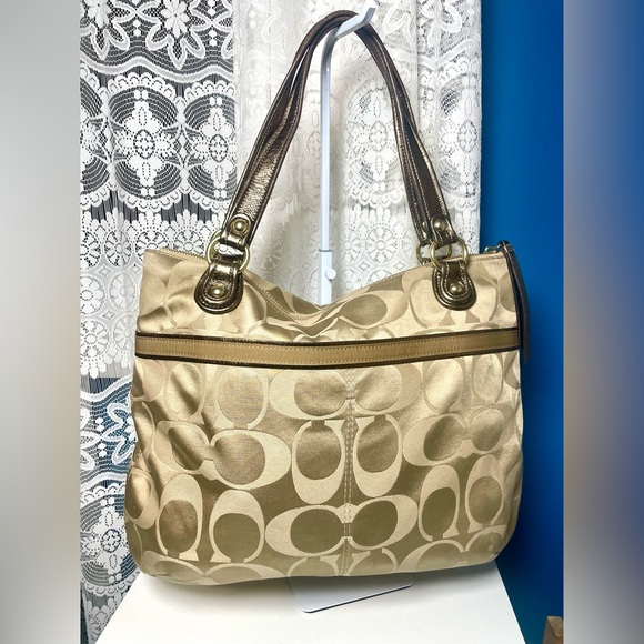 Coach Poppy Signature Sateen Glam Tote bag #18988 - Picture 5 of 16